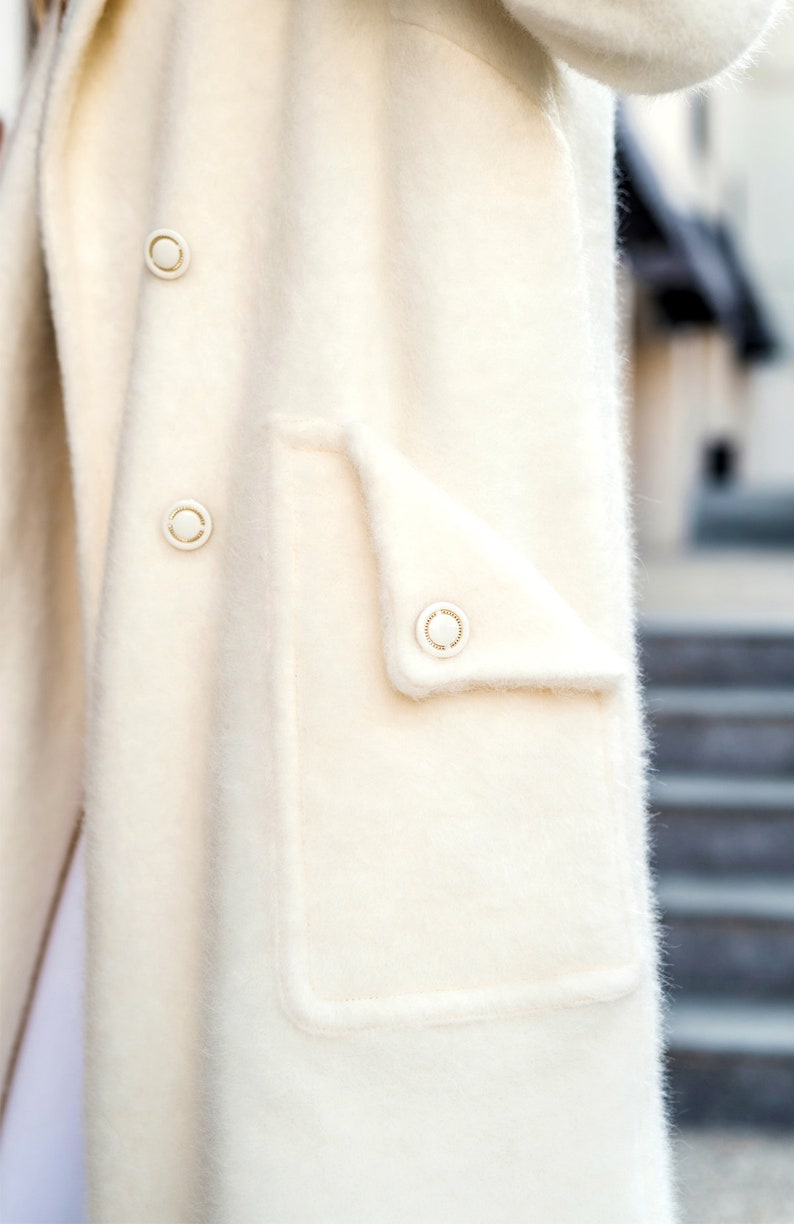 Fluffy Long Coat With Pockets / Long Fur Coat / Womens Coats / Etsy