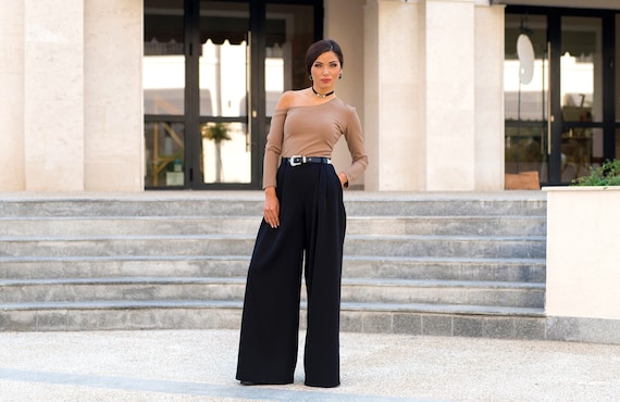 Wide Leg Pants for Women / High Waist Pants / Women's Pants / Black Pants / Elegant  Pants / Wide Leg Trousers / Trousers for Women 