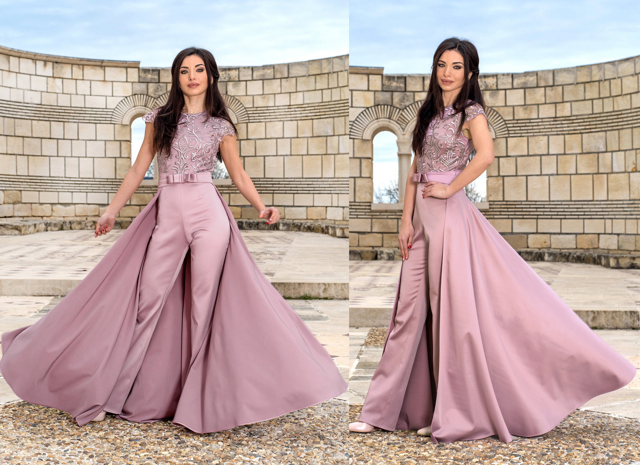 detachable skirt prom dresses 2020 purple jumpsuit for women lace appl –  inspirationalbridal