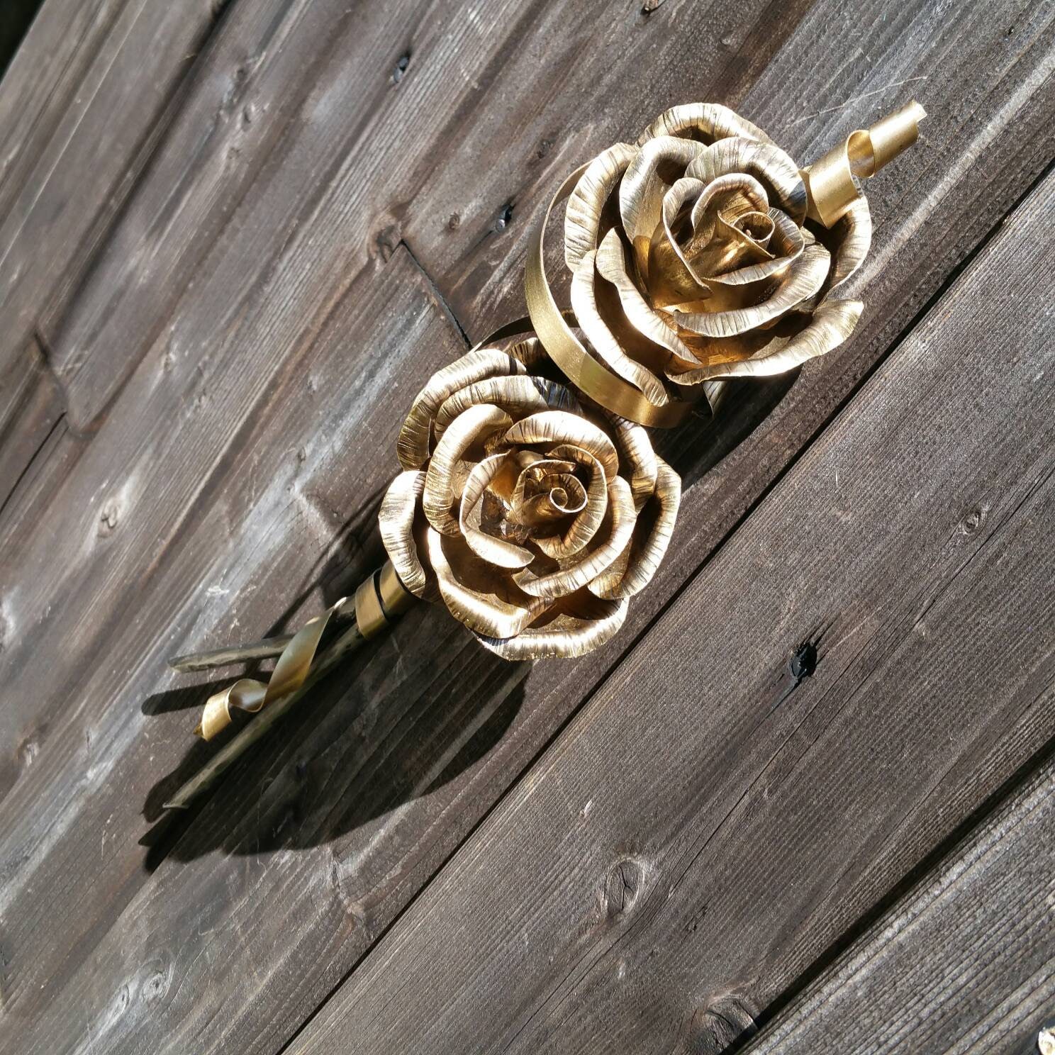 Golden Wedding Anniversary Bronze Roses 8 Years 50 Years Etsy UK