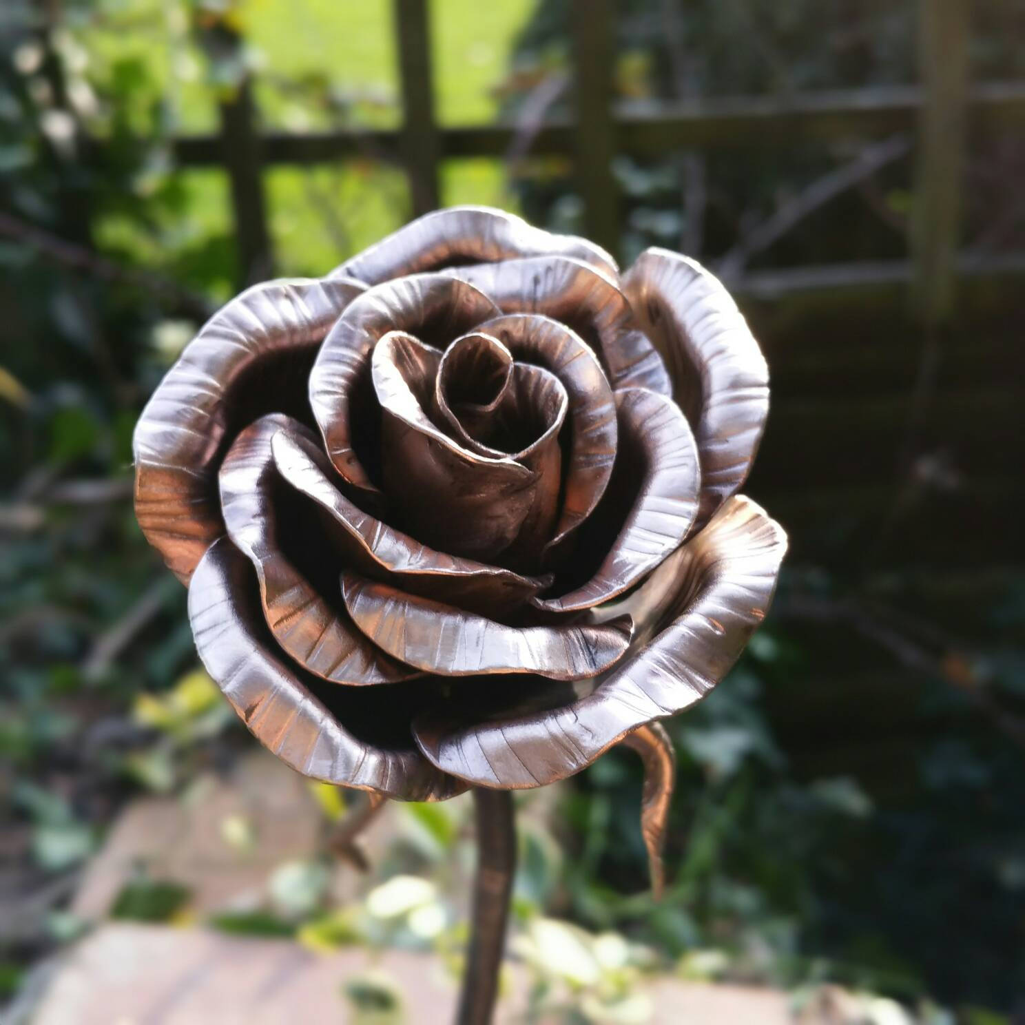 Bronze Rose 8th Bronze Wedding Anniversary Metal Art Etsy UK