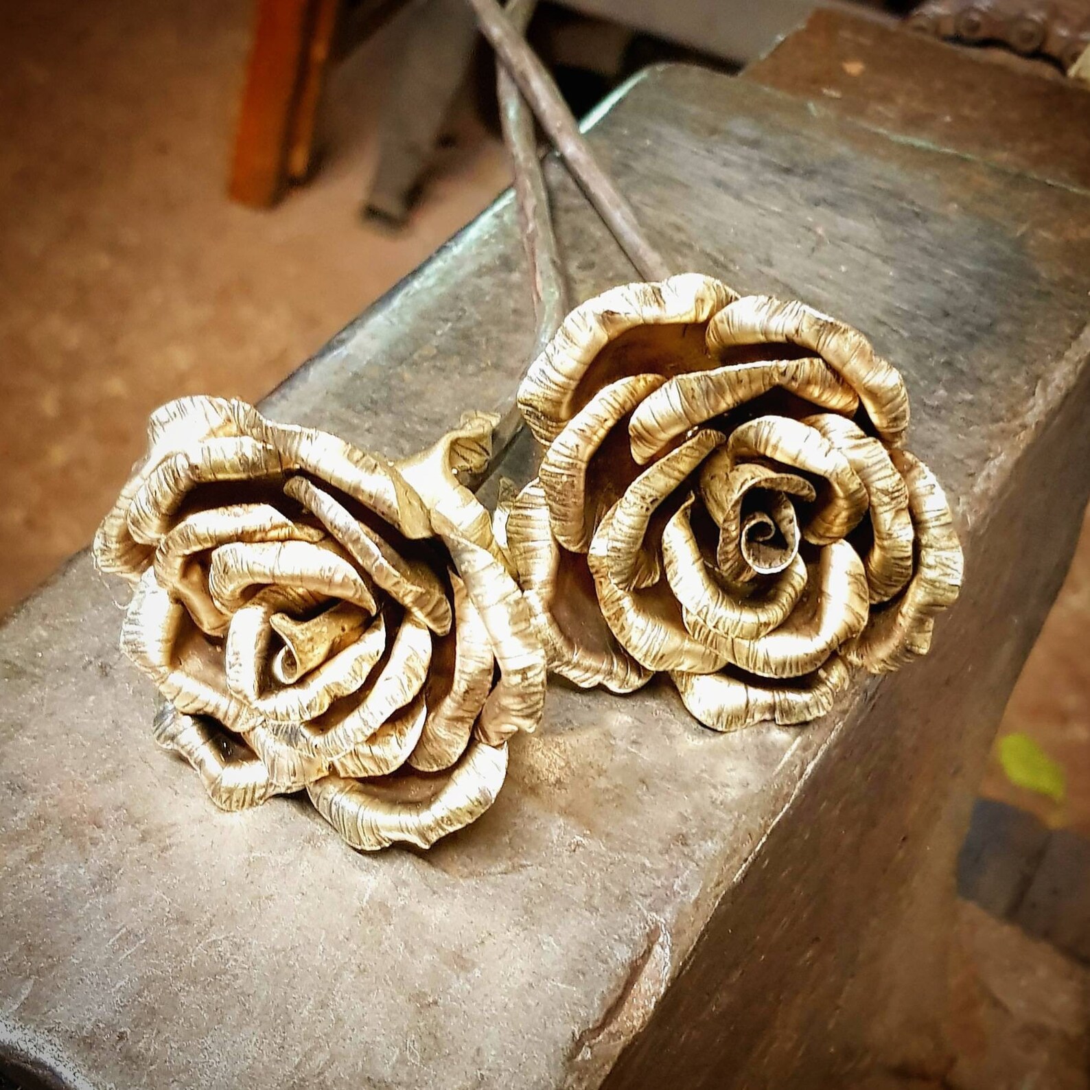 Bronze Rose 8th Bronze Wedding Anniversary Metal Art Etsy UK