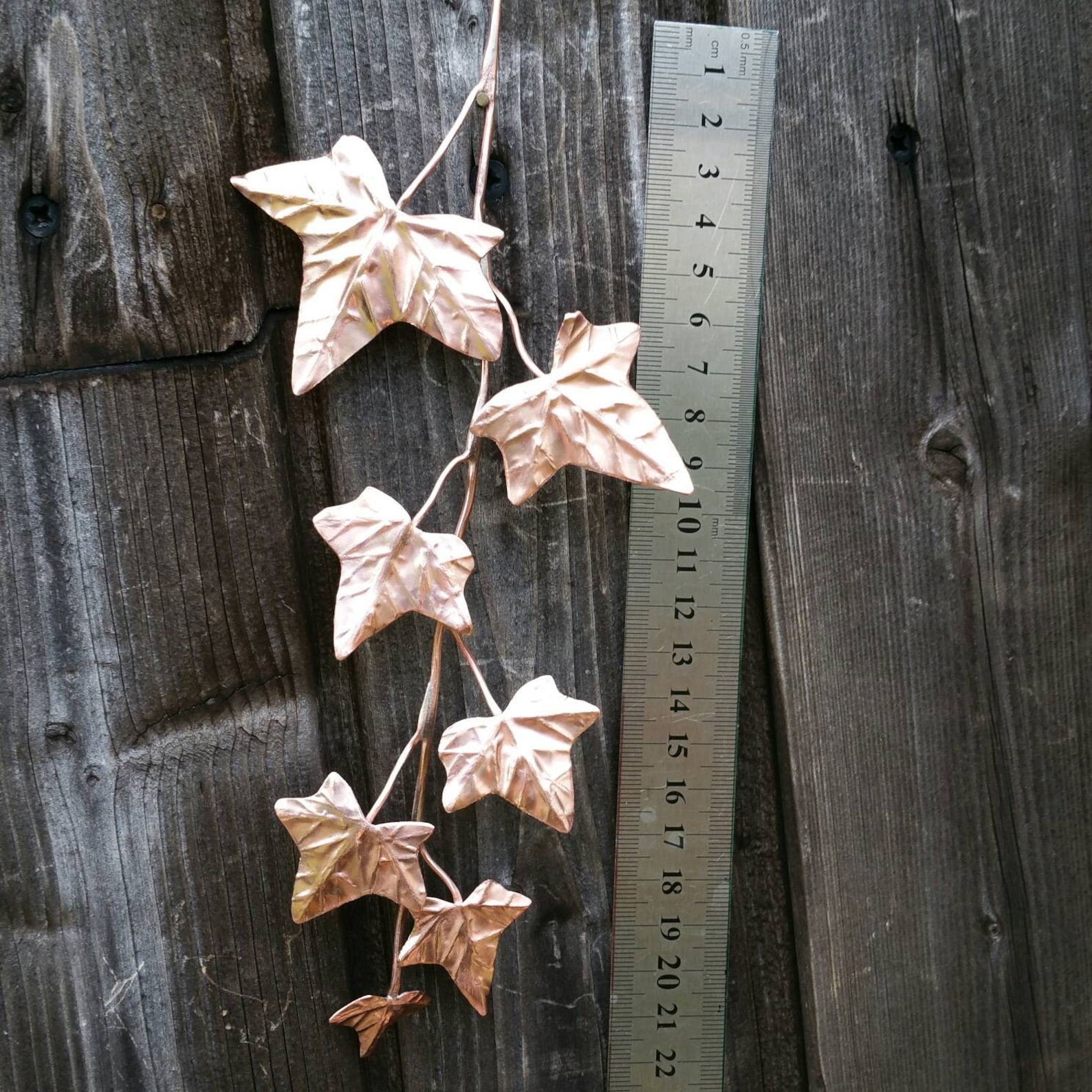 Metal ivy leaf spray copper branch ivy sprig ivy leaf Etsy