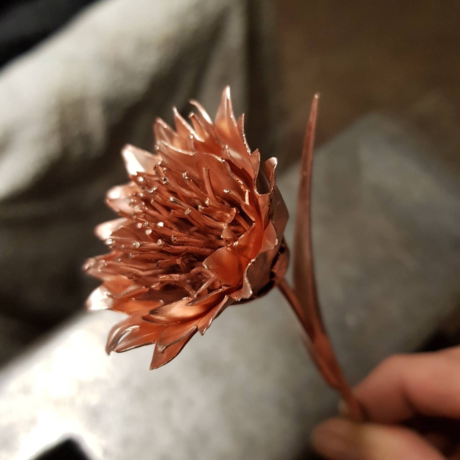 Copper cornflower national flower of Germany handmade flower Etsy