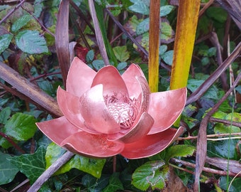Copper lotus with different options, copper anniversary gift,metal flower, gift for her, meditation gift