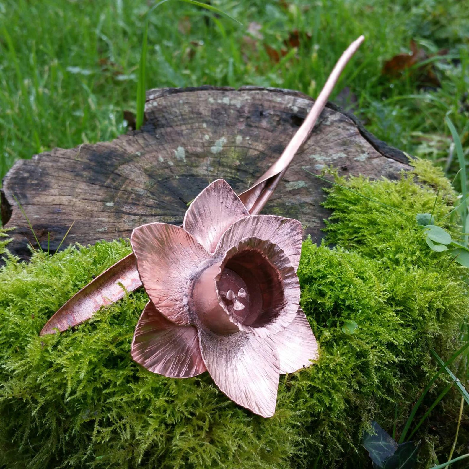 Copper Daffodil Spring Decor Copper Home Decor Gift for - Etsy