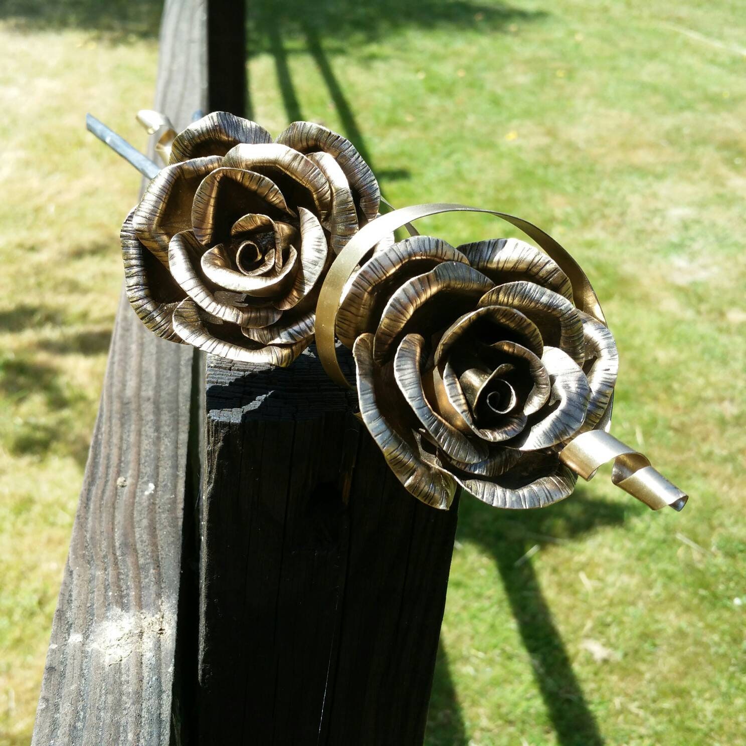 Golden Wedding Anniversary Bronze Roses 8 Years 50 Years Etsy UK