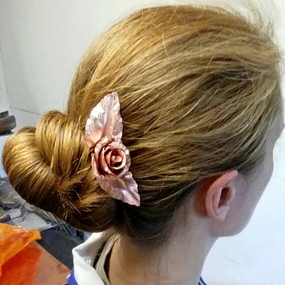 Rose Hair Stick Hair Chopstick Fake Hair Flower Accessory Etsy