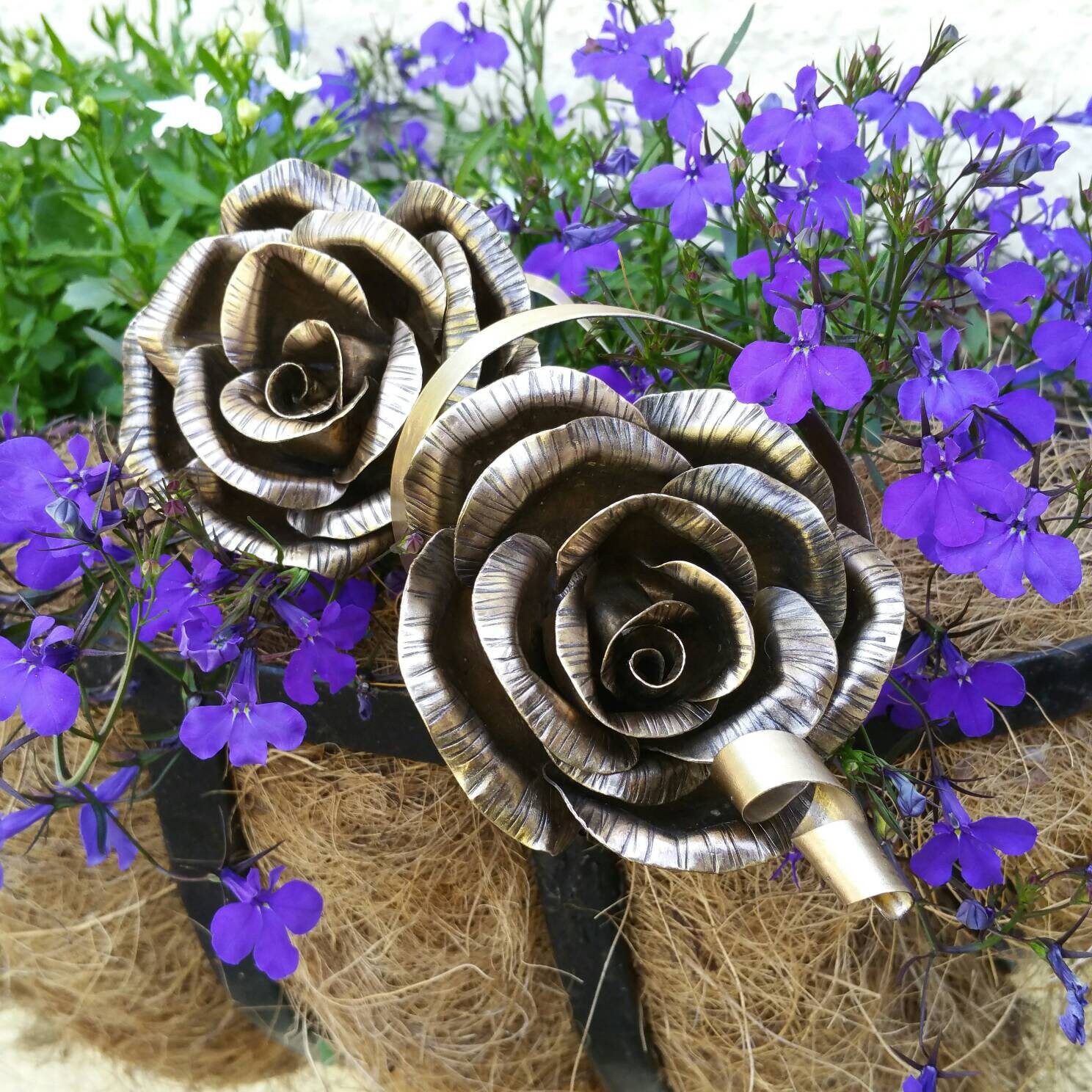 Golden Wedding Anniversary Bronze Roses 8 Years 50 Years Etsy UK
