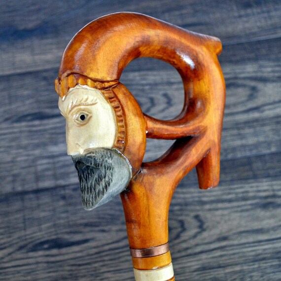 Magician Cane Collectible Cane Wooden Cane Walking Cane Wooden Etsy