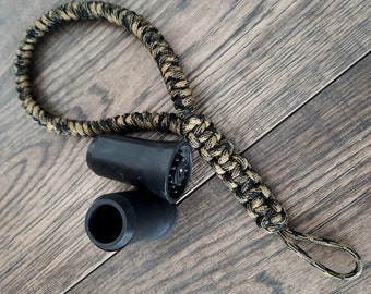braccialetto e 2 punte in gomma - Accessorio per bastone da passeggio Bastone da passeggio Bastone da passeggio Bastone fatto a mano Bastone esclusivo Bracciale in paracord