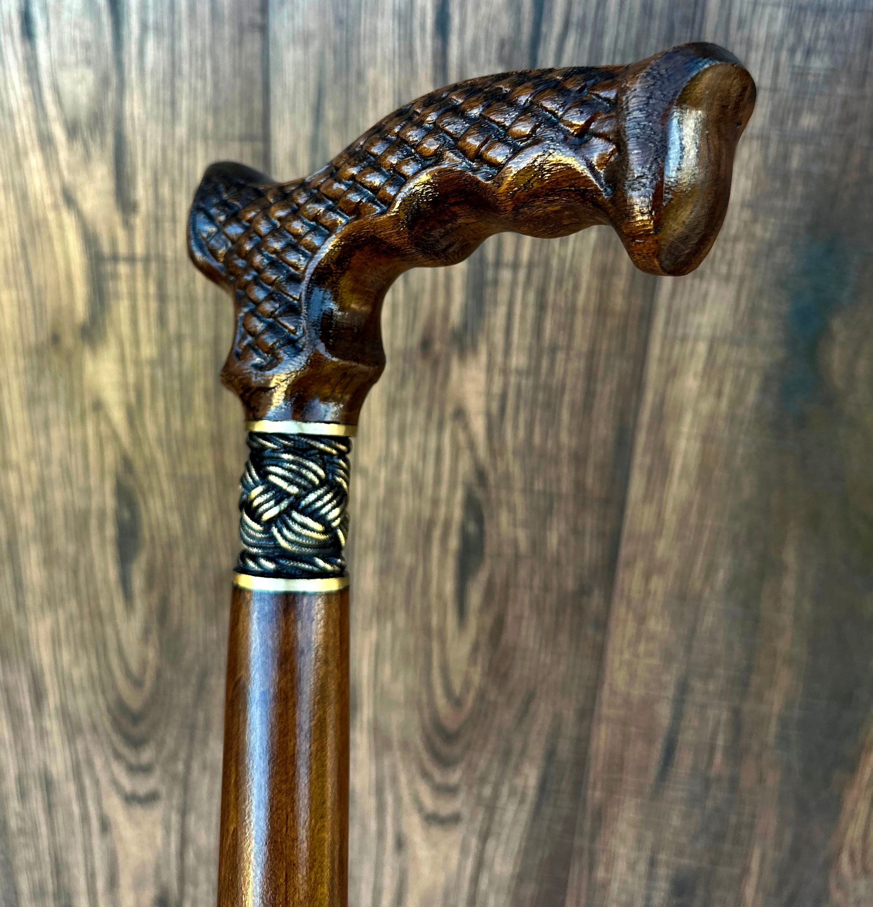 Walking Cane Wooden Sticks Walking Stick OAK Wood Canes Wooden Cane ...