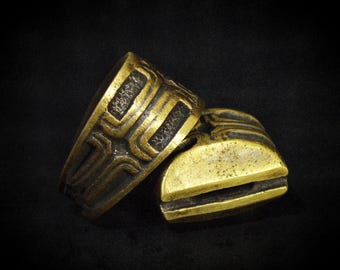 Set Finger Guard Bolster & Pommel Custom Knife Knives Blade Making Set Knife Making Handle Manufacturer Collection Hand-Casted Solid Bronze