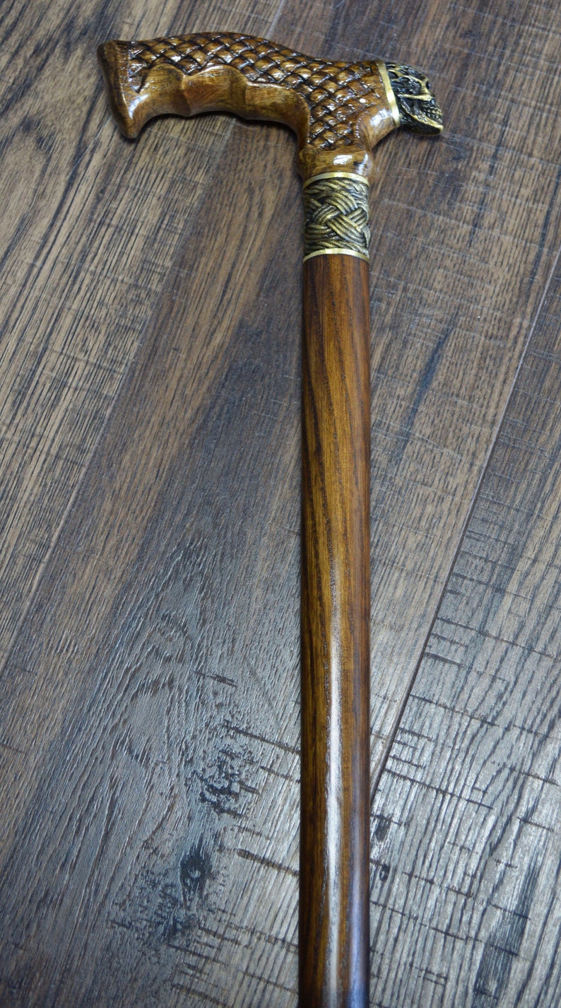 Walking Cane Wooden Sticks Walking Stick Alien Skull OAK Wood Canes ...