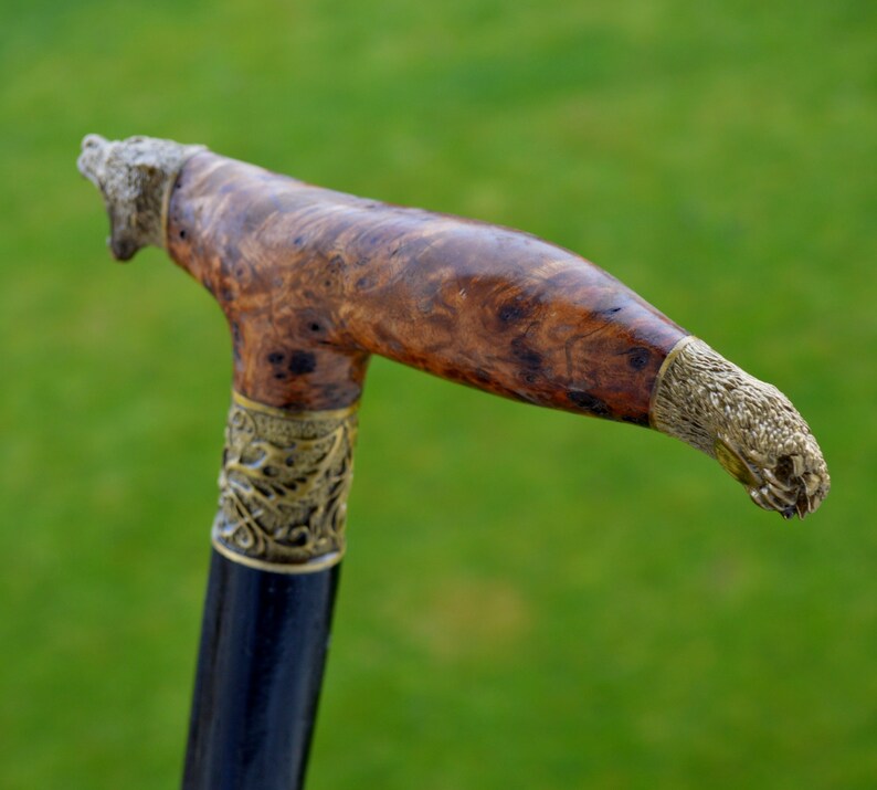 GRIZZLY PAW BURL Wood Canes Wooden Cane Walking Cane Wooden Etsy