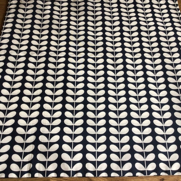 Square Cushion Cover Made With Tiny Stem in Whale Navy Fabric 100% Lightweight Cotton New Double Sided Envelope Opening Choice of sizes