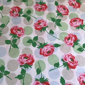 MATERIAAL Cath Kidston Cut Rose Bubble Spot Multi Wit 50 cm x 50 cm 20" vierkante stof Lichtgewicht 100% katoen Nieuw Meer maten beschikbaar