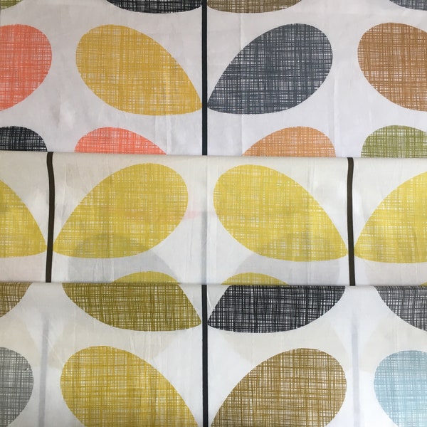 Stem Scribble Couleur au choix : citron, jonc de mer ou multi FQ 50 cm x 50 cm carré léger 100 % coton tissu neuf