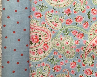 FABRIC Cath Kidston for IKEA Rosali Range Choice of 2 patterns Paisley Rose or Dot Spot pink 50cm 20" Square Lightweight 100% Cotton New