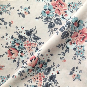 STOFF Cath Kidston Englisch Garten Rose auf Pale Pink FQ 50 cm 20 &quot;&quot;quadratisch 100% Baumwolle Leichtgewicht Neue weitere Größen erhältlich.&quot;