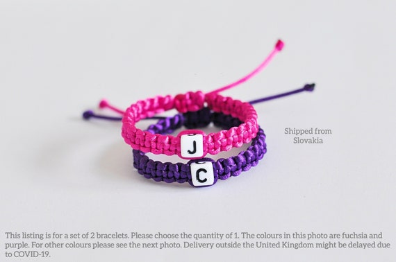 Twin baby bracelet / bracelets for twins / initial bracelet / | Etsy