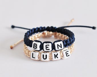 Twin baby bracelets / bracelets for twins / initial bracelet / initial letter / personalized bracelet / name bracelet / newborn / boy / girl