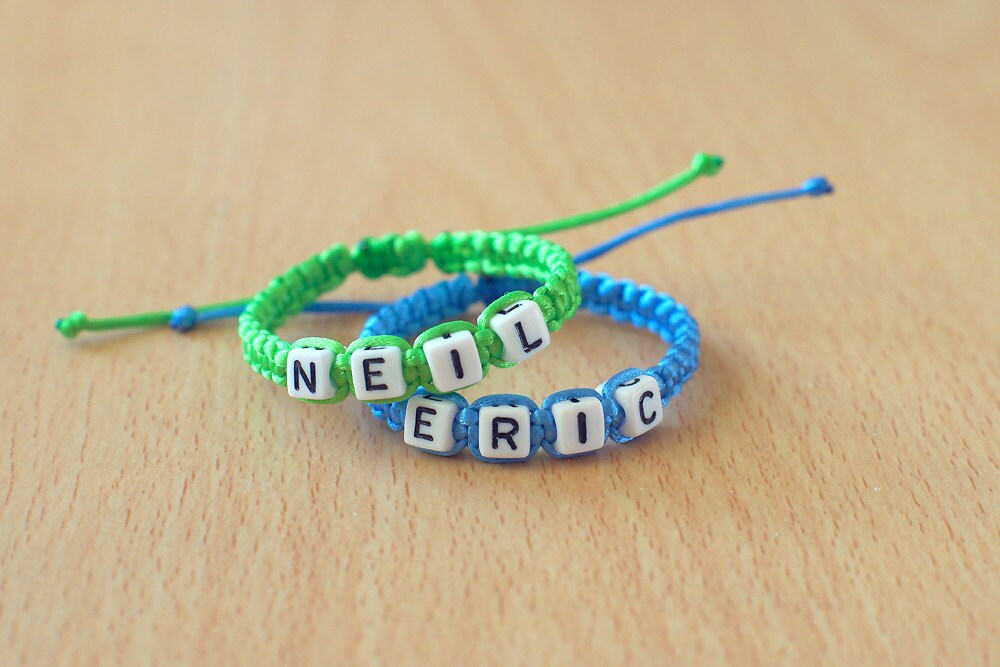 Twin baby bracelet / bracelets for twins / initial bracelet / Etsy