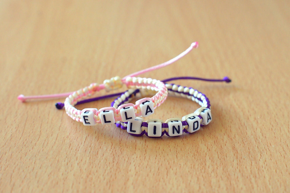 Twin baby bracelet / bracelets for twins / initial bracelet / Etsy