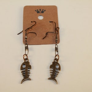 Fish Skeleton Earrings