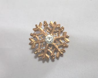 Vintage Snowflake Brooch Pin