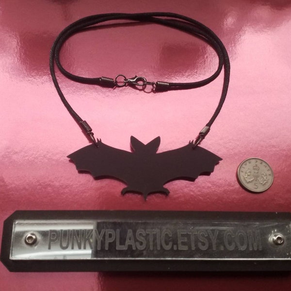 Acrylic bat necklace