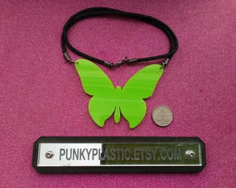 Butterfly large acrylic necklace