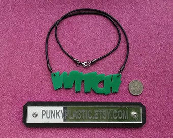 Acrylic Witch necklace