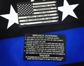 Miranda Warning Card Miranda Rights Police Officer Card | Etsy