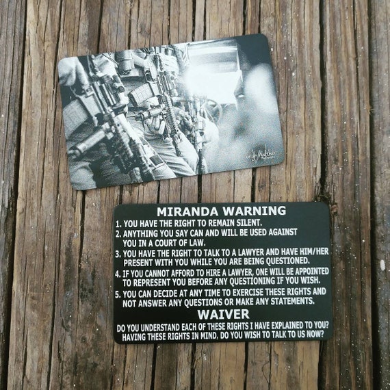 Swat Theme Metal Miranda Card Etsy