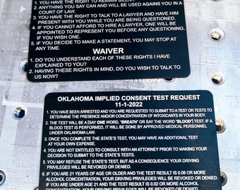 Oklahoma Miranda and Implied Consent as of 11-2022
