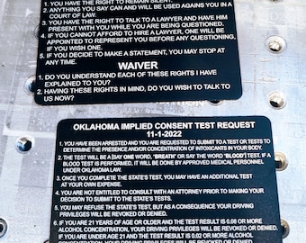 Oklahoma Miranda and Implied Consent as of 11-2022