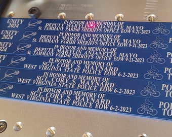 2024 Police Unity Tour memorial bracelets