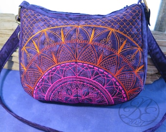 BoHoBo Bag -  In The Hoop Digital Embroidery Design Bag Pattern + Tutorial - DIY - Instant download