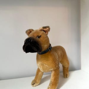 Vintage Steiff Dog, Steiff Boxer Dog, Made in Germany, Collectible Stuffed Animals, Toys