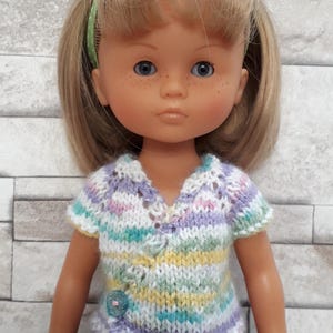 Gilet Tricoté Fait Main Pour Poupée 32/33 Cm (Chéries, Paola Reina, Little Darling)
