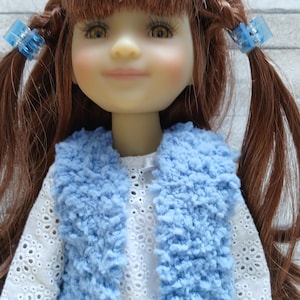 Chaleco de pastor azul claro para muñecas RRFF Ruby Red Fashion Friend de 36 cm (14,5 pulgadas).