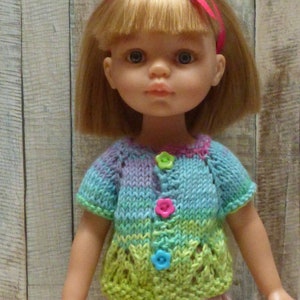 Clothing for 33 cm doll for Mini Maru & Friends, Little Darling, Chérie de Corolle, Paola Reina, Minouche 13 inch cotton GiLET