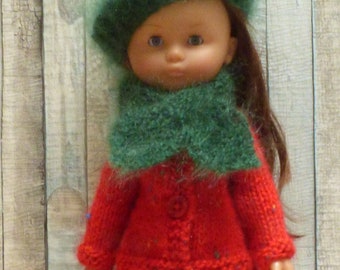 Clothes for doll 32 - 33 cm Chérie de Corolle, Paola Reina, Minouche 13 inches COAT beret LEAVES SCARF