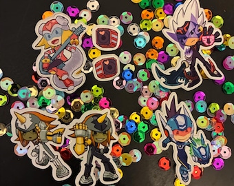 Shooting Star Rockman Flake Sticker Set - Mega Man Star Force