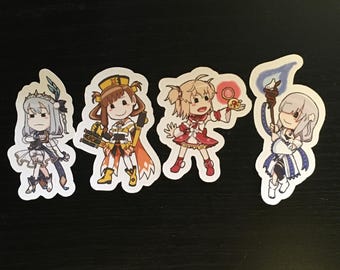 Madoka Magica Magia Exedra Magical Girl Flake Stickers - Set of 4