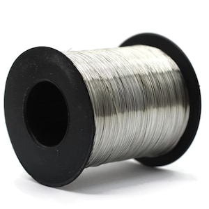 2400 Feet Copper Wire, Silver Jewelry Wire, Dead Soft Artisan Wire Wrap 28 Gauge (0.3 mm), Plated Non Tarnish Wire Coil and Spool WRRI