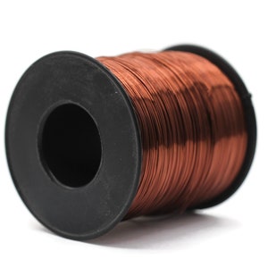 2400 Feet Copper Wire, Brown Jewelry Wire, Dead Soft Artisan Wire Wrap 28 Gauge (0.3 mm), Plated Non Tarnish Wire Coil and Spool WRRI