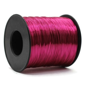 2400 Feet Copper Wire, Pink Jewelry Wire, Dead Soft Artisan Wire Wrap 28 Gauge (0.3 mm), Plated Non Tarnish Wire Coil and Spool WRRI