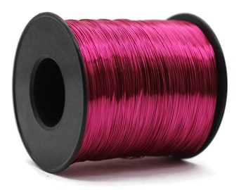 2400 Feet Copper Wire, Pink Jewelry Wire, Dead Soft Artisan Wire Wrap 28 Gauge (0.3 mm), Plated Non Tarnish Wire Coil and Spool WRRI